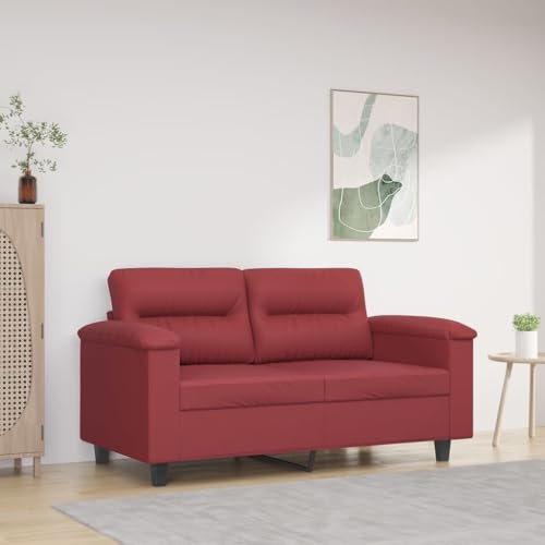 HOMEELIKE 2-Sitzer-Sofa Weinrot 120 cm Kunstleder von HOMEELIKE