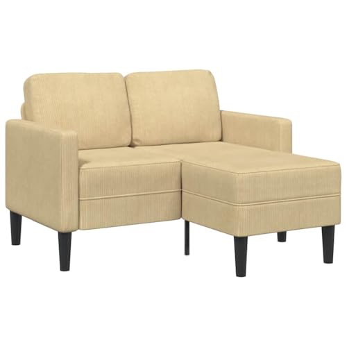 HOMEELIKE 2-Sitzer-Sofa mit Chaiselongue L-Form Graugr¨¹n 125 cm Leinen von HOMEELIKE