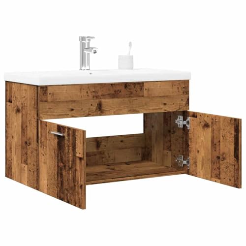 HOMEELIKE 2-TLG. Badm?Bel-Set Altholz-Optik Holzwerkstoff von HOMEELIKE