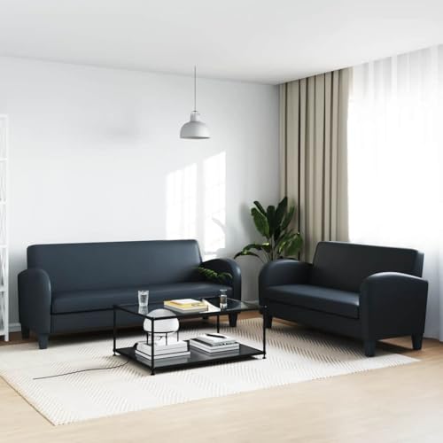 HOMEELIKE 2-TLG. Sofa-Set Kunstleder Schwarz HOMEELIKE 2-TLG. Sofa-Set Kunstleder Schwarz von HOMEELIKE