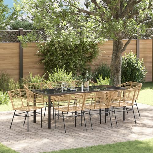 HOMEELIKE 2er Gartenstuhl Set Braun Poly-Rattan von HOMEELIKE