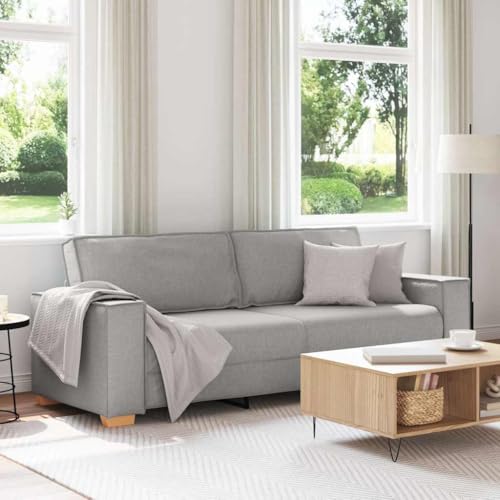 HOMEELIKE 180 cm 3-Sitzer-Sofa Wolkengrau - Bequeme Armlehnen, Dicke Polsterung, Vielseitig einsetzbar von HOMEELIKE