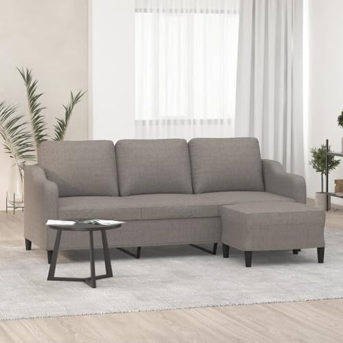 HOMEELIKE 3-Sitzer-Sofa mit Hocker Taupe 180 cm Stoff HOMEELIKE 3-Sitzer-Sofa mit Hocker Taupe 180 cm Stoff von HOMEELIKE