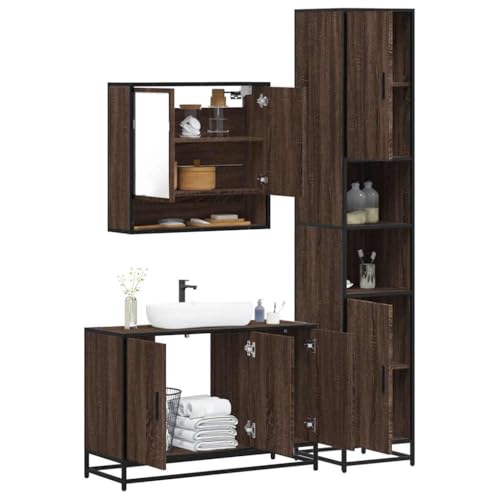 HOMEELIKE 3-TLG. Badm?Bel-Set Braun Eichen-Optik Holzwerkstoff HOMEELIKE 3-TLG. Badm?Bel-Set Braun Eichen-Optik Holzwerkstoff von HOMEELIKE