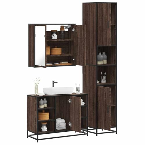 HOMEELIKE 3-TLG. Badm?Bel-Set Braun Eichen-Optik Holzwerkstoff HOMEELIKE 3-TLG. Badm?Bel-Set Braun Eichen-Optik Holzwerkstoff von HOMEELIKE