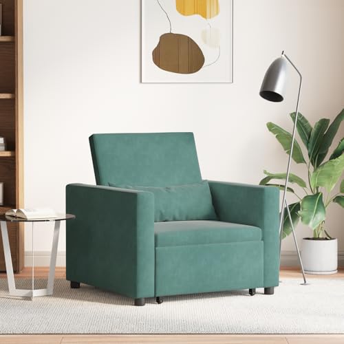 HOMEELIKE 3-in-1 Einzel-Sofa-Bett umwandelbar dunkelgr¨¹ner Samt HOMEELIKE 3-in-1 Einzel-Sofa-Bett umwandelbar dunkelgr¨¹ner Samt von HOMEELIKE