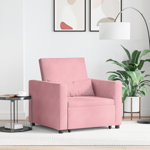 HOMEELIKE 3-in-1 Schlafsofa Rosa Samt HOMEELIKE 3-in-1 Schlafsofa Rosa Samt von HOMEELIKE