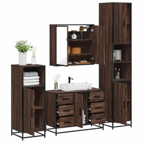 HOMEELIKE 4-TLG. Badm?Bel-Set Braun Eichen-Optik Holzwerkstoff HOMEELIKE 4-TLG. Badm?Bel-Set Braun Eichen-Optik Holzwerkstoff von HOMEELIKE