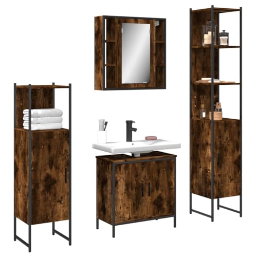HOMEELIKE 4-TLG. Badm?Bel-Set R?uchereiche Holzwerkstoff HOMEELIKE 4-TLG. Badm?Bel-Set R?uchereiche Holzwerkstoff von HOMEELIKE