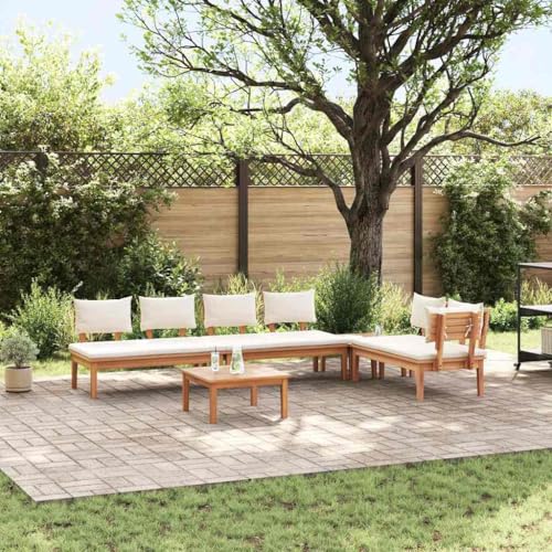 HOMEELIKE 5-teiliges Gartentisch-Set mit Kissen ¨C Aus massivem Teakholz. HOMEELIKE 5-teiliges Gartentisch-Set mit Kissen ¨C Aus massivem Teakholz. von HOMEELIKE