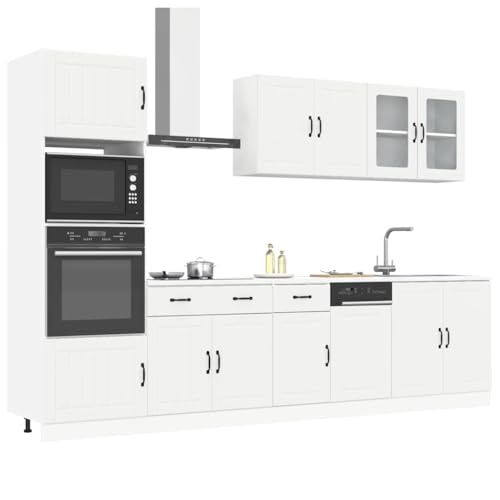 HOMEELIKE 7-TLG. K¨¹chenschrank-Set Kalmar Wei? Holzwerkstoff von HOMEELIKE