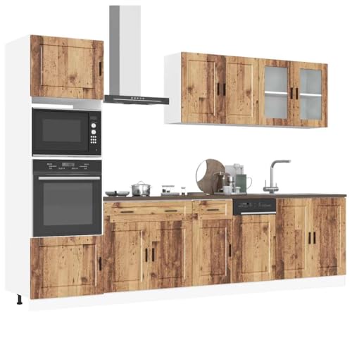 HOMEELIKE 7-TLG. K¨¹chenschrank-Set Porto Altholz-Optik Holzwerkstoff von HOMEELIKE