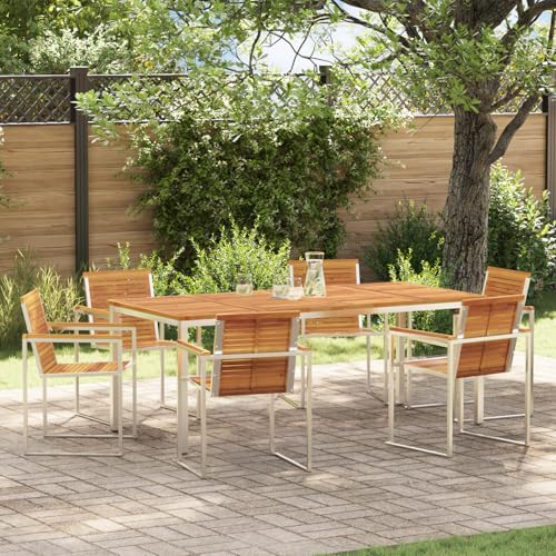 HOMEELIKE 7-teiliges Garten-Essset aus massivem Holz Akazie HOMEELIKE 7-teiliges Garten-Essset aus massivem Holz Akazie von HOMEELIKE