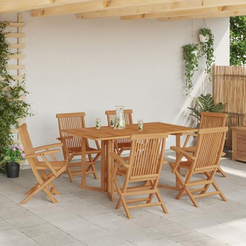 HOMEELIKE 7-teiliges Garten Essset aus massivem Holz Teak HOMEELIKE 7-teiliges Garten Essset aus massivem Holz Teak von HOMEELIKE