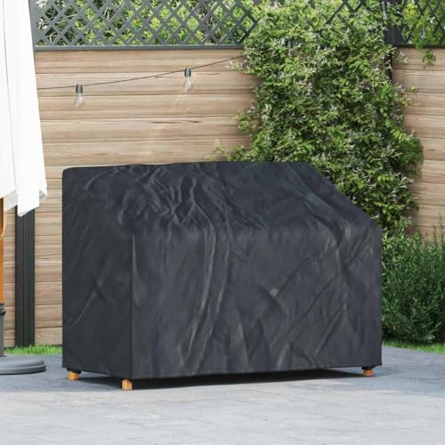 HOMEELIKE Abdeckung f¨¹r Gartenbank Schwarz 134 x 70 x 65 / 94 cm 420D Stoff von HOMEELIKE