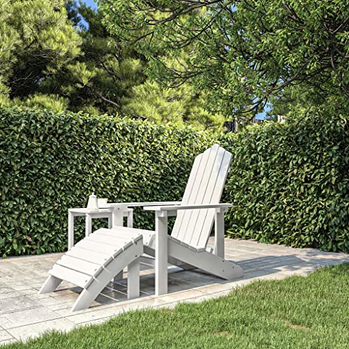 HOMEELIKE Adirondack-Gartenstuhl mit Fu?st¨¹TZE HDPE Wei? HOMEELIKE Adirondack-Gartenstuhl mit Fu?st¨¹TZE HDPE Wei? von HOMEELIKE