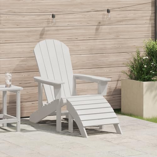 HOMEELIKE Adirondack-Stuhl mit Fu?st¨¹TZE Wei? HDPE HOMEELIKE Adirondack-Stuhl mit Fu?st¨¹TZE Wei? HDPE von HOMEELIKE