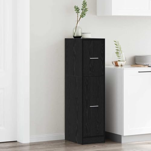 HOMEELIKE Apothekerschrank Schwarze Eiche 30 x 41 x 118 cm Holzwerkstoff von HOMEELIKE