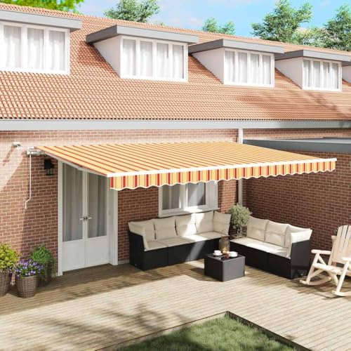 HOMEELIKE Automatische Markise mit LED in Gelb und Orange, 500 x 350 cm HOMEELIKE Automatische Markise mit LED in Gelb und Orange, 500 x 350 cm von HOMEELIKE
