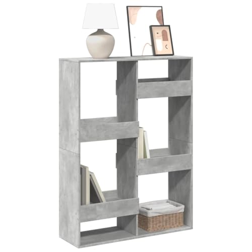 HOMEELIKE B¨¹cherregal Betongrau 100x33x135 cm Holzwerkstoff von HOMEELIKE
