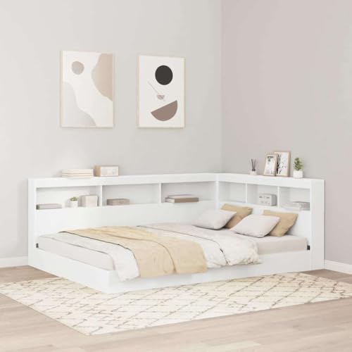 HOMEELIKE B¨¹cherregal Bett 2 pcs Wei? 140 x 200 cm Holzwerkstoff HOMEELIKE B¨¹cherregal Bett 2 pcs Wei? 140 x 200 cm Holzwerkstoff von HOMEELIKE