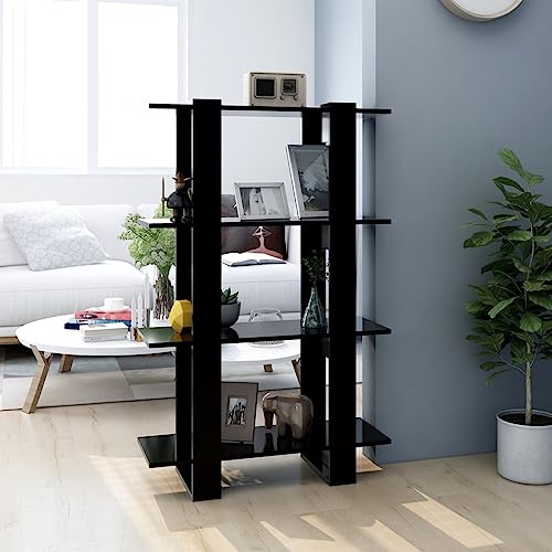 HOMEELIKE B¨¹cherregal aus Holz in Schwarz 80x30x123,5 cm Raumteiler Funktion Viel Stauraum HOMEELIKE B¨¹cherregal aus Holz in Schwarz 80x30x123,5 cm Raumteiler Funktion Viel Stauraum von HOMEELIKE