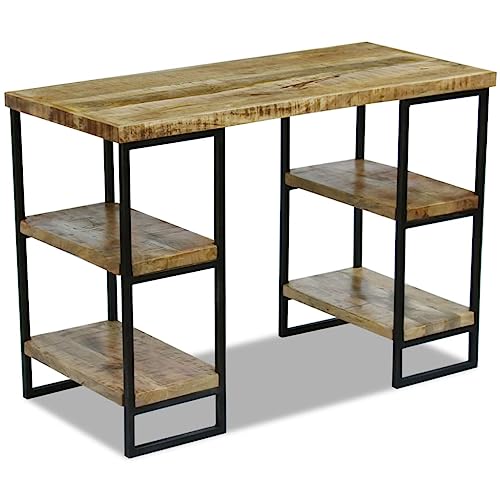 HOMEELIKE B¨¹roschreibtisch Mangoholz 110¡Á50¡Á76 cm von HOMEELIKE
