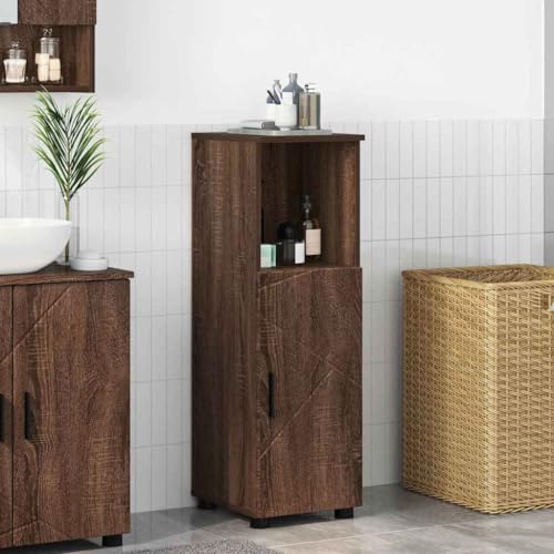 HOMEELIKE Badezimmer Schrank Braune Eiche 30 x 35 x 95 cm Holzwerkstoff HOMEELIKE Badezimmer Schrank Braune Eiche 30 x 35 x 95 cm Holzwerkstoff von HOMEELIKE