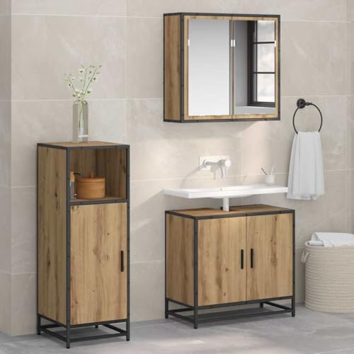 HOMEELIKE Badezimmer Schrank Eiche handwerklich 35 x 37,5 x 100 cm HOMEELIKE Badezimmer Schrank Eiche handwerklich 35 x 37,5 x 100 cm von HOMEELIKE