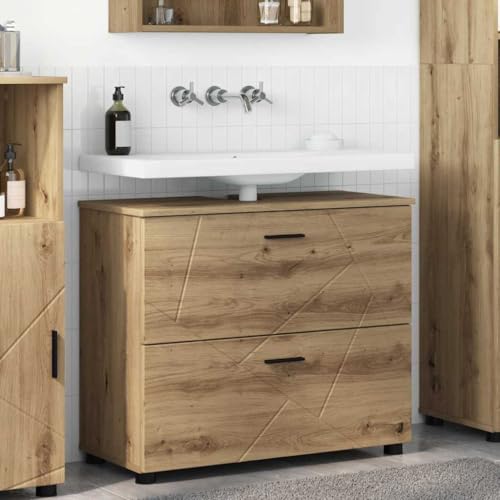 HOMEELIKE Badezimmer Schrank Eiche handwerklich 76,5 x 35 x 64 cm HOMEELIKE Badezimmer Schrank Eiche handwerklich 76,5 x 35 x 64 cm von HOMEELIKE