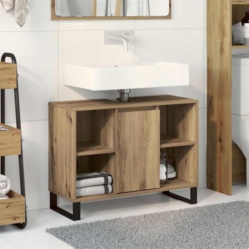 HOMEELIKE Badezimmer Schrank mit Regal Eiche handwerklich 80 x 33 x 60 cm HOMEELIKE Badezimmer Schrank mit Regal Eiche handwerklich 80 x 33 x 60 cm von HOMEELIKE