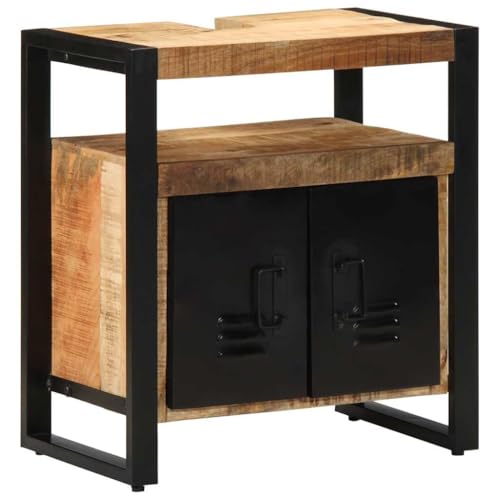 HOMEELIKE Badezimmer Waschbecken Schrank 55x35x60 cm Massivholz Kiefer HOMEELIKE Badezimmer Waschbecken Schrank 55x35x60 cm Massivholz Kiefer von HOMEELIKE