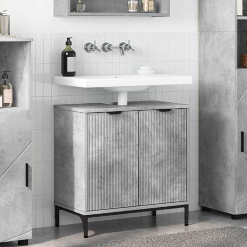 HOMEELIKE Badezimmer Waschbecken Schrank Betongrau 60,5 x 33,5 x 61 cm HOMEELIKE Badezimmer Waschbecken Schrank Betongrau 60,5 x 33,5 x 61 cm von HOMEELIKE