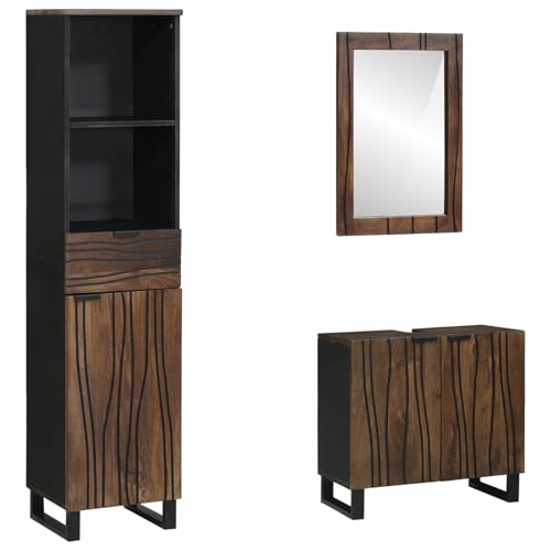 HOMEELIKE Badezimmerm?Bel Set 3 pcs Nussbaum braun 38 x 33 x 160 cm HOMEELIKE Badezimmerm?Bel Set 3 pcs Nussbaum braun 38 x 33 x 160 cm von HOMEELIKE