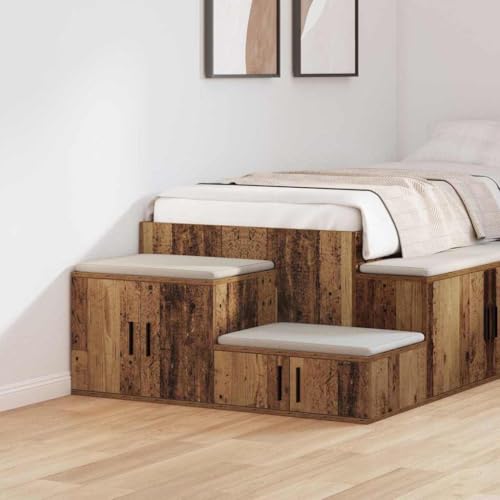 HOMEELIKE Badschrank Altholz 103 x 41 x 40 cm Holzwerkstoff von HOMEELIKE