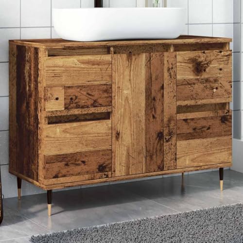 HOMEELIKE Badschrank Altholz-Optik 80x33x60 cm Holzwerkstoff HOMEELIKE Badschrank Altholz-Optik 80x33x60 cm Holzwerkstoff von HOMEELIKE