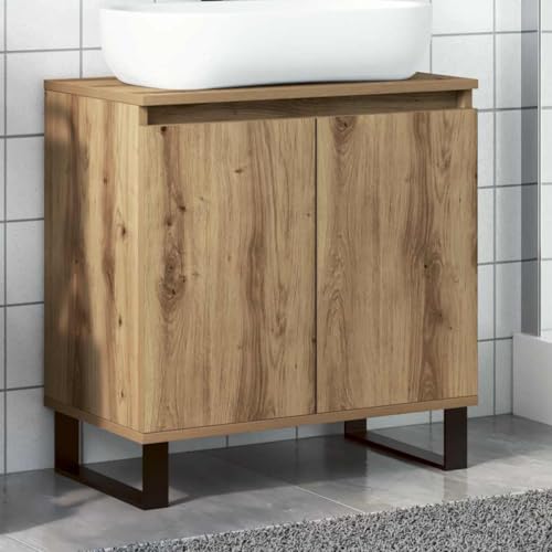 HOMEELIKE Badschrank Artisan-Eiche 58x33x60 cm Holzwerkstoff von HOMEELIKE