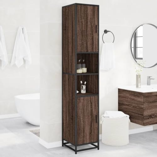 HOMEELIKE Badschrank Eichen-Optik 35x37,5x188,5 cm Holzwerkstoff Metall HOMEELIKE Badschrank Eichen-Optik 35x37,5x188,5 cm Holzwerkstoff Metall von HOMEELIKE