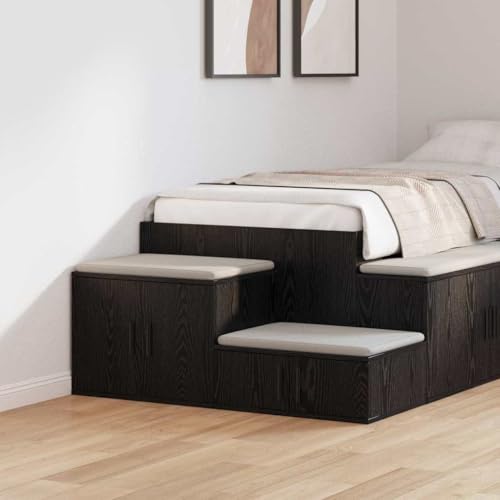 HOMEELIKE Badschrank Schwarze Eiche 127 x 41 x 40 cm Holzwerkstoff von HOMEELIKE