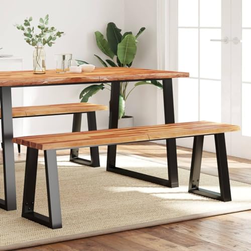 HOMEELIKE Bank Baumkante 140 cm Massivholz Akazie HOMEELIKE Bank Baumkante 140 cm Massivholz Akazie von HOMEELIKE
