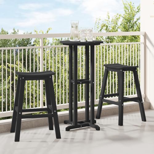 HOMEELIKE Barhocker 2er Set Schwarz HDPE HOMEELIKE Barhocker 2er Set Schwarz HDPE von HOMEELIKE