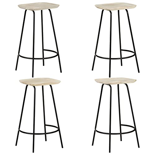 HOMEELIKE Barhocker 4 STK. Mango Massivholz von HOMEELIKE