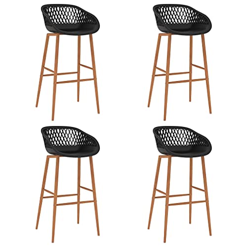 HOMEELIKE Barhocker 4 STK. Schwarz von HOMEELIKE