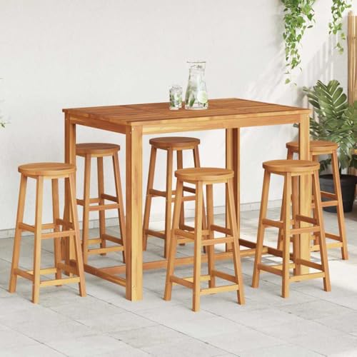 HOMEELIKE Barhocker 6 STK. Massivholz Akazie von HOMEELIKE