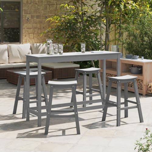 HOMEELIKE Barhocker 6 St¨¹ck Hellgrau HDPE von HOMEELIKE