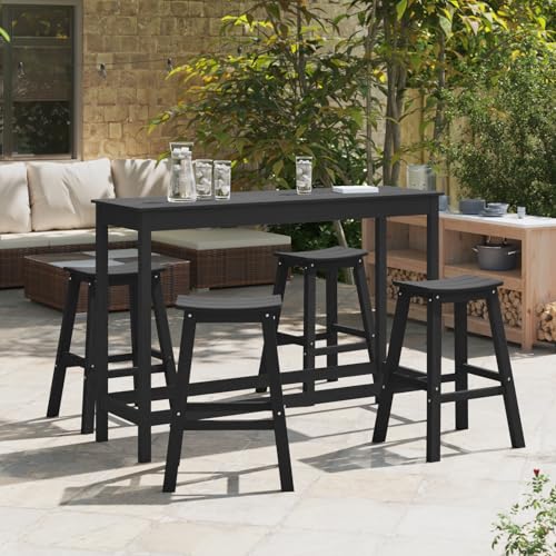 HOMEELIKE Barhocker 6 St¨¹ck Schwarz HDPE von HOMEELIKE