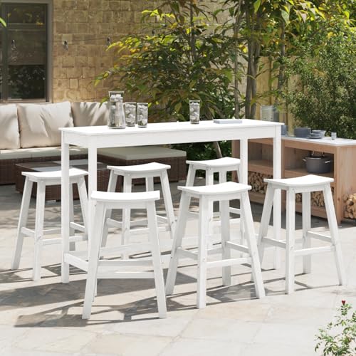 HOMEELIKE Barhocker 9 St¨¹ck Wei? HDPE von HOMEELIKE