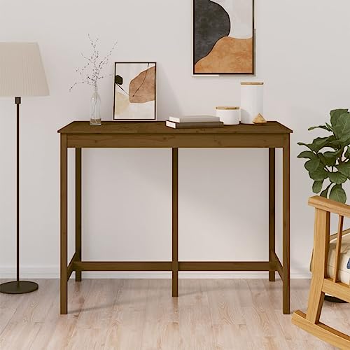 HOMEELIKE Bartisch Honigbraun 140x80x110 cm Massivholz Kiefer von HOMEELIKE