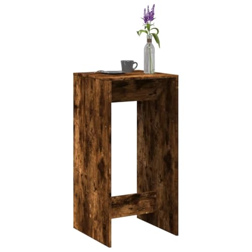 HOMEELIKE Bartisch Raeuchereiche 51x50x103,5 cm Holzwerkstoff von HOMEELIKE