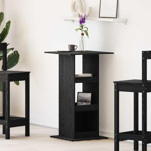 HOMEELIKE Bartisch Schwarze Eiche 60 x 60 x 100 cm Holzwerkstoff von HOMEELIKE